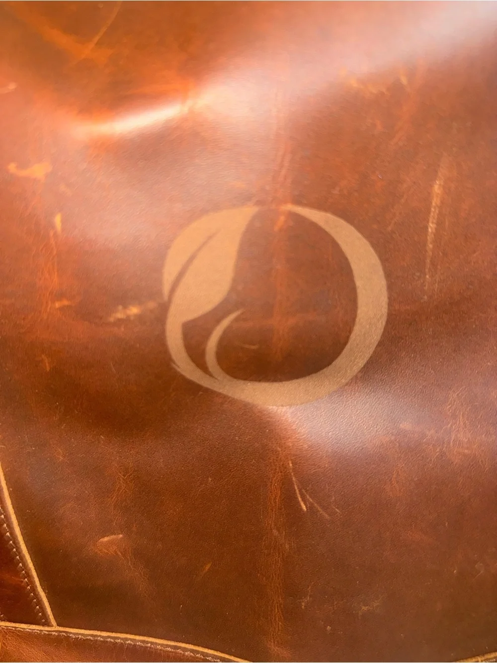 MAHI Brown Leather Weekender Bag